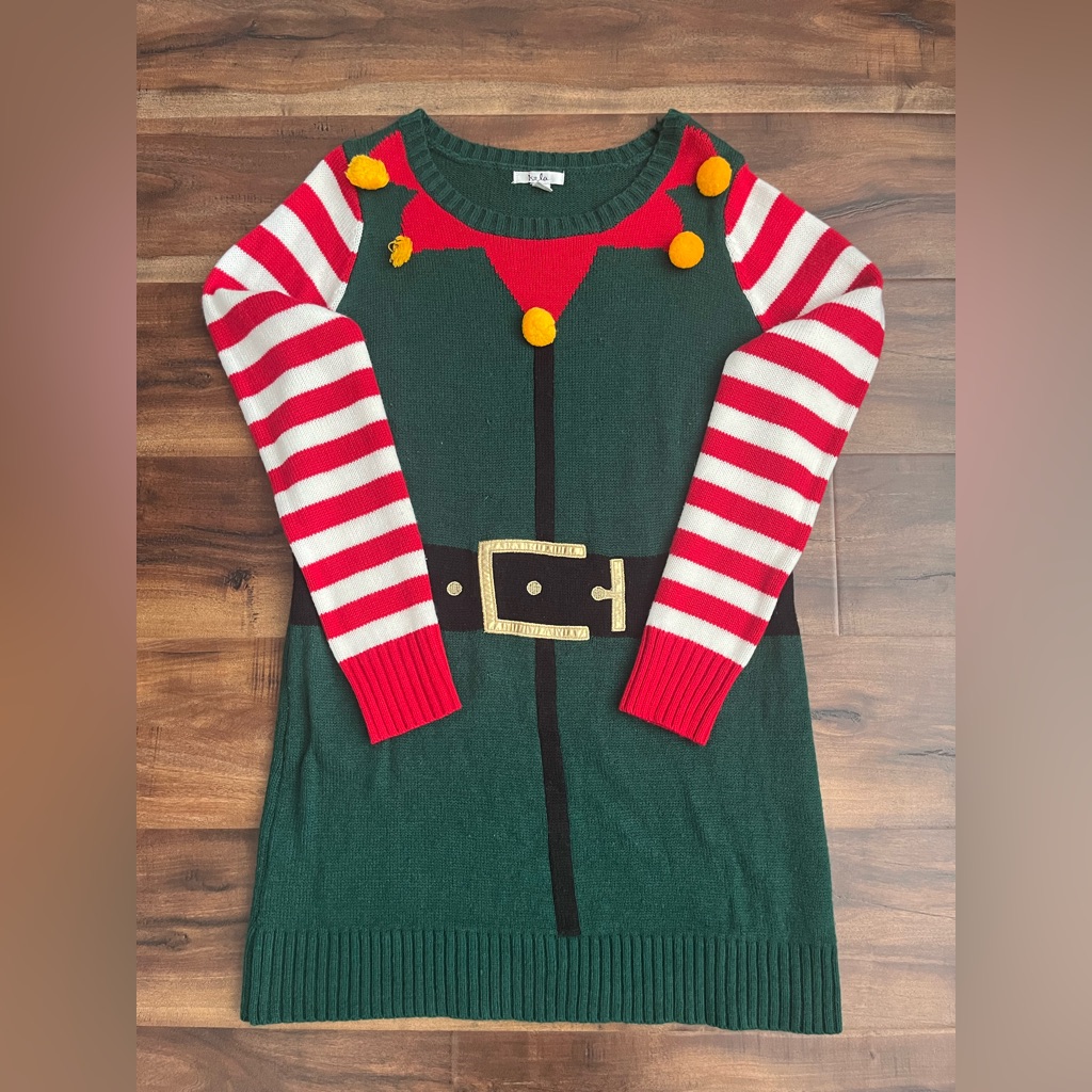 white christmas dresses Tinsel Tree Christmas Sweater Dress: Women's Christmas Outfits
